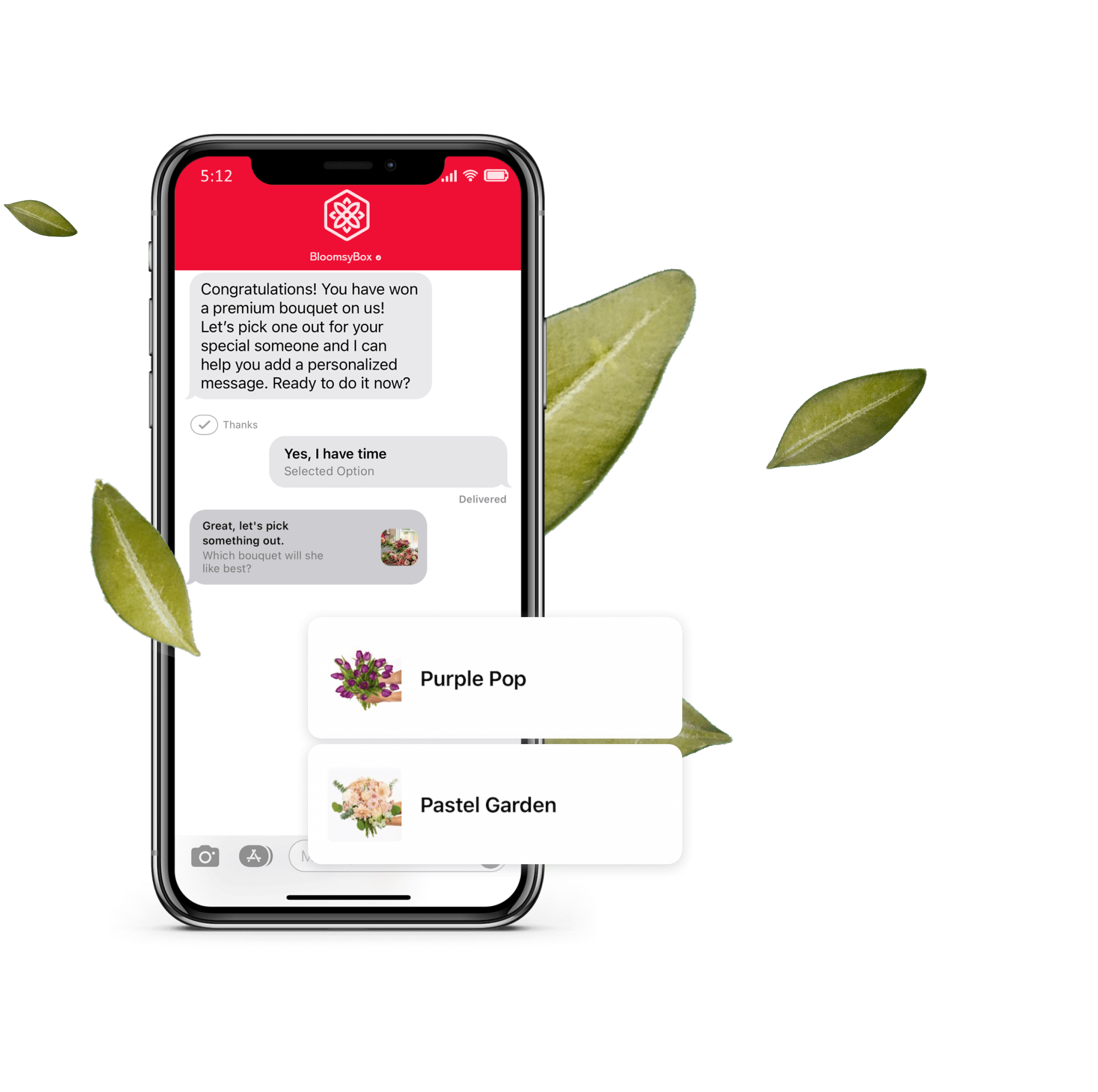 BloomsyBox eCommerce Chatbot Personalized Flow